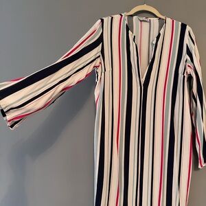 Organic Cotton Striped Long Sleeve Dress